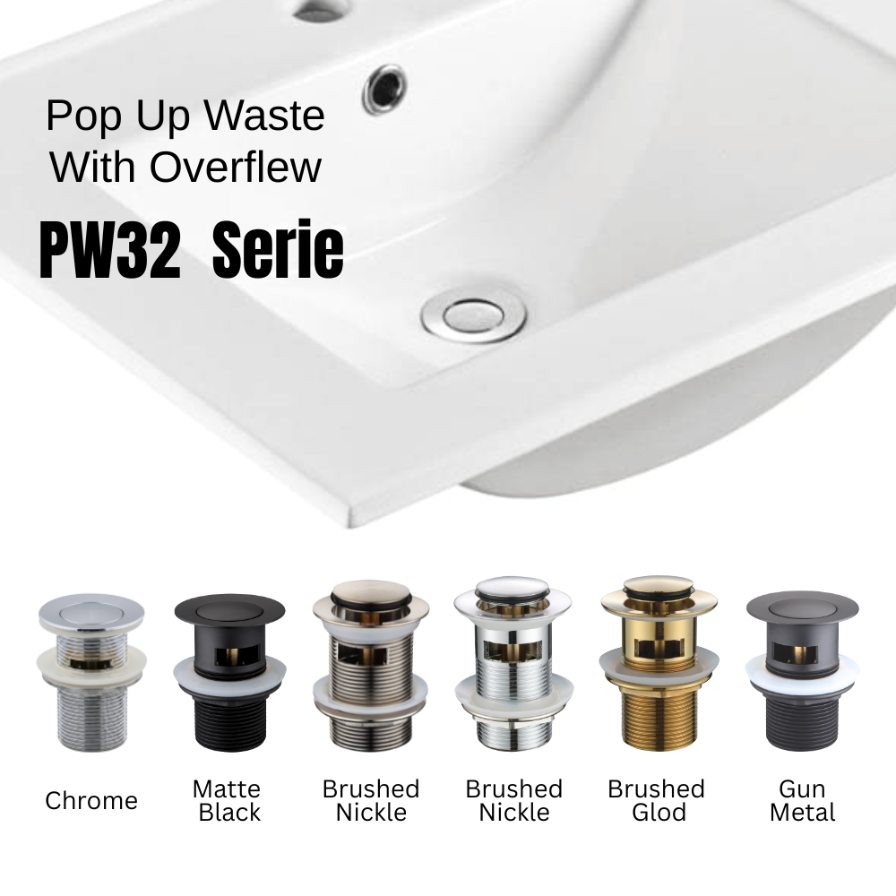 Pop up waste With Overflow 32mm